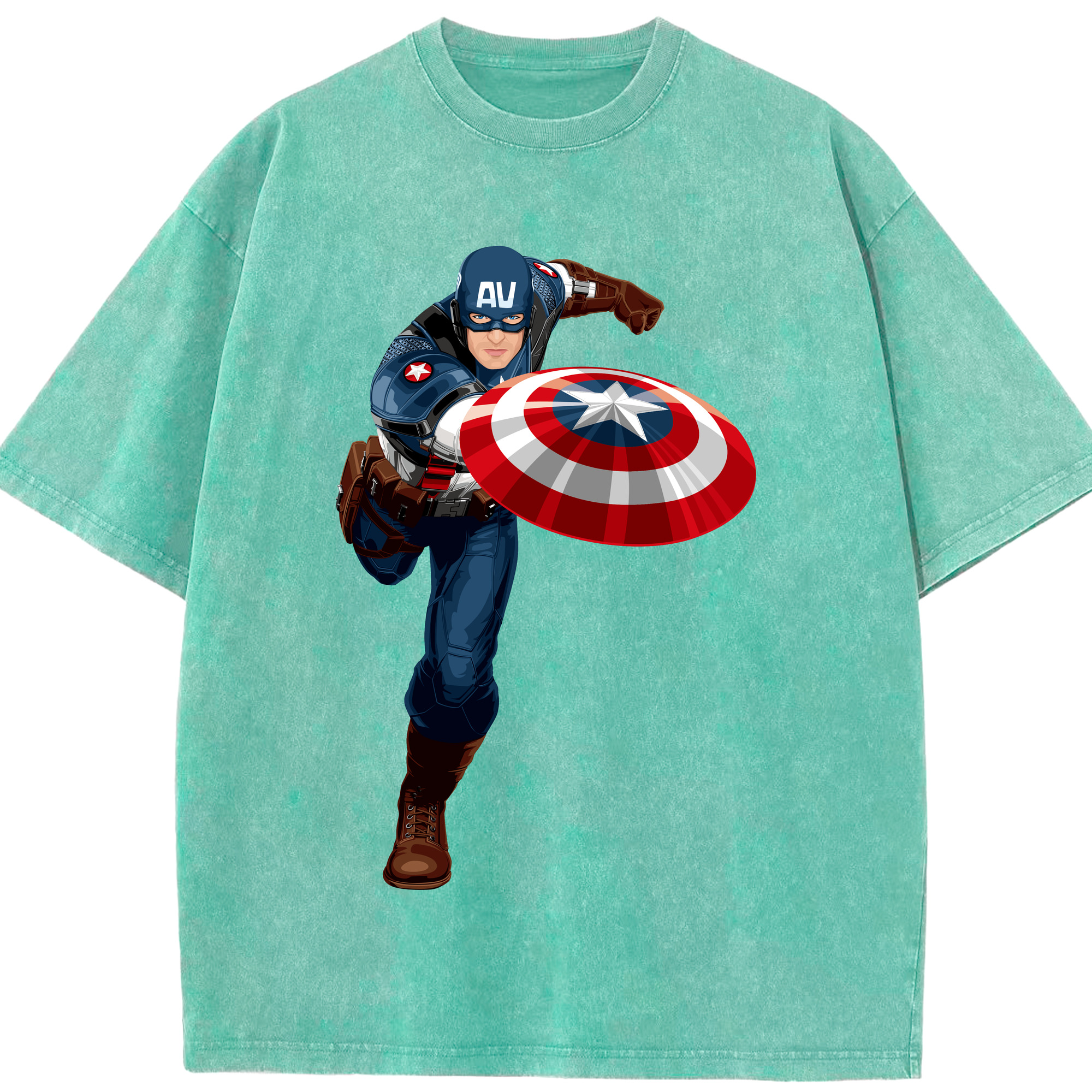 （画像用） アベンジャーズ The Avengers 綿100% ヴィンテージ風 半袖Tシャツ（フロントプリント）